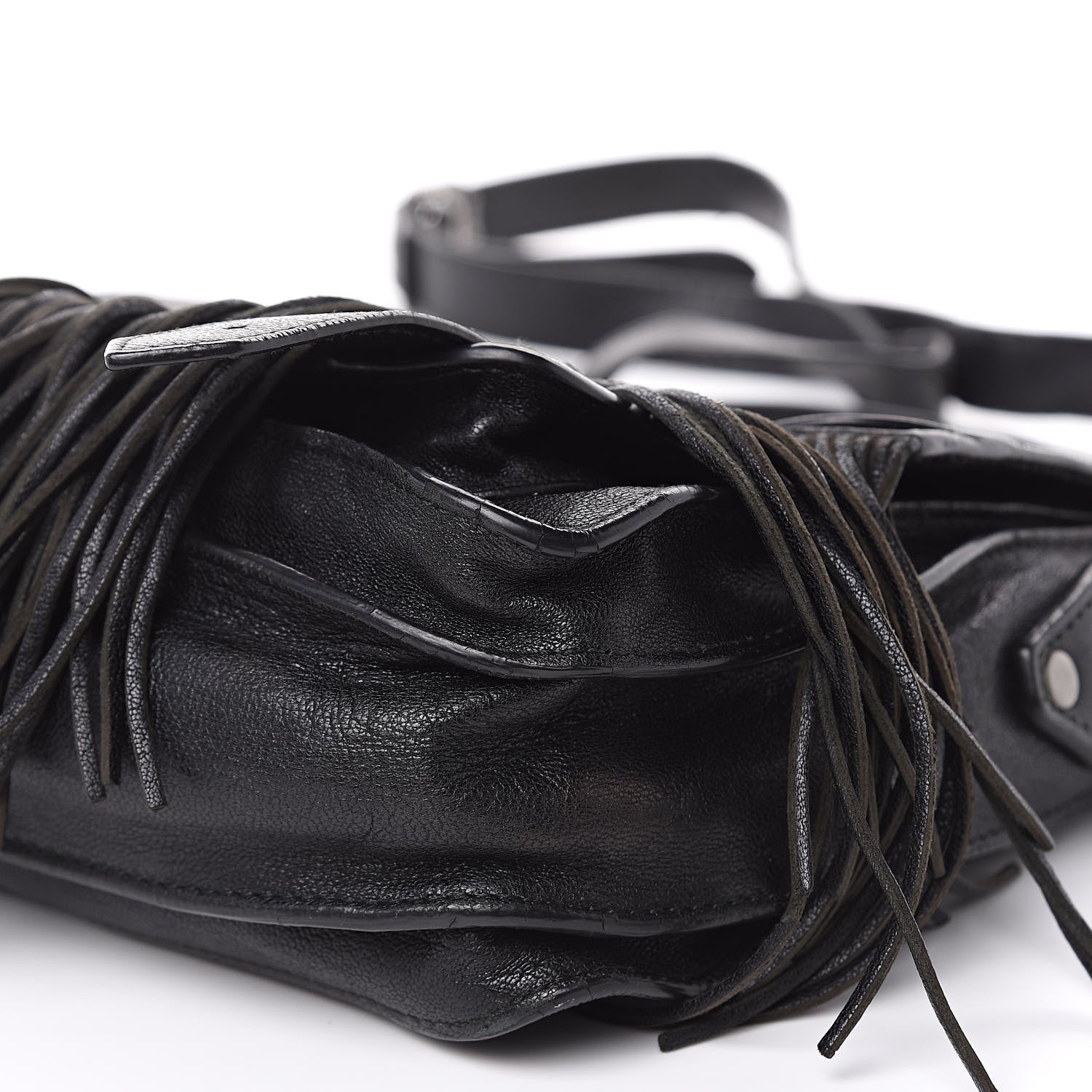 Proenza Schouler Lambskin Fringe PS1 Crossbody Pouch Black 10 of 13