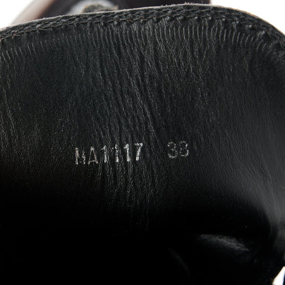 Louis Vuitton Suede Calfskin Crocodile Embossed Patent Monogram Laureate Platform Desert Boots 38 Black 8 of 8