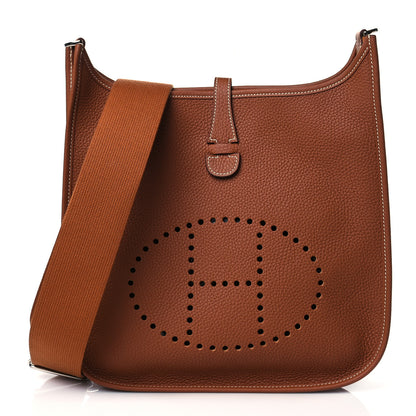 Hermes Taurillon Clemence Evelyne III PM Gold 1 of 9