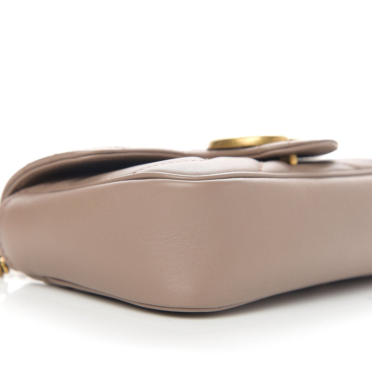 Calfskin Matelasse Super Mini GG Marmont Shoulder Bag Porcelain Rose