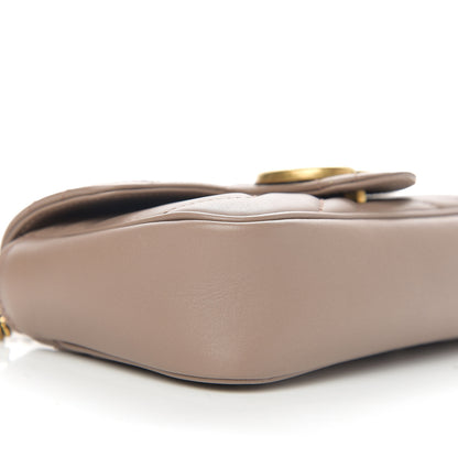 Gucci Calfskin Matelasse Super Mini GG Marmont Shoulder Bag Porcelain Rose 8 of 11