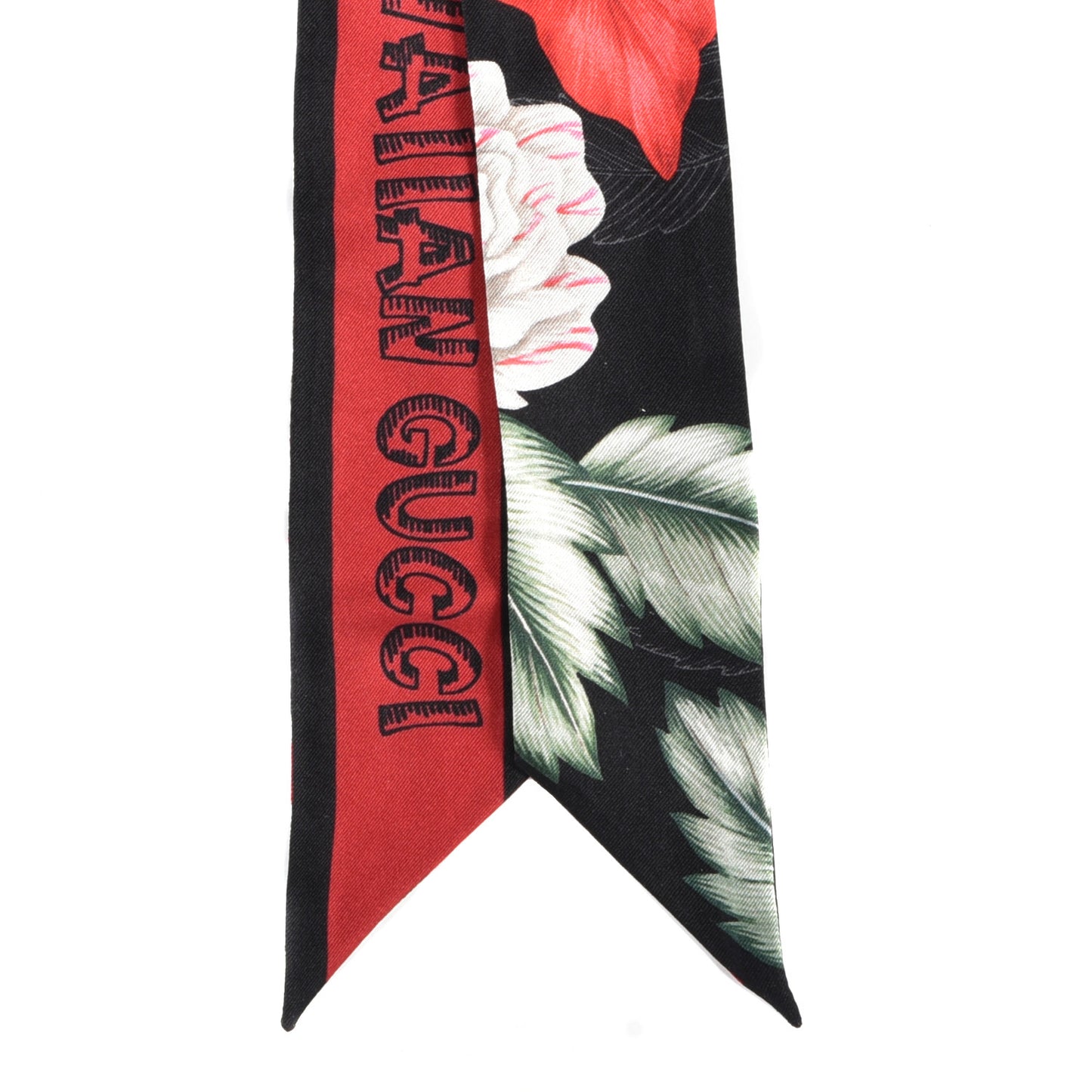 Silk Twill Haway Neck Bow Scarf Black