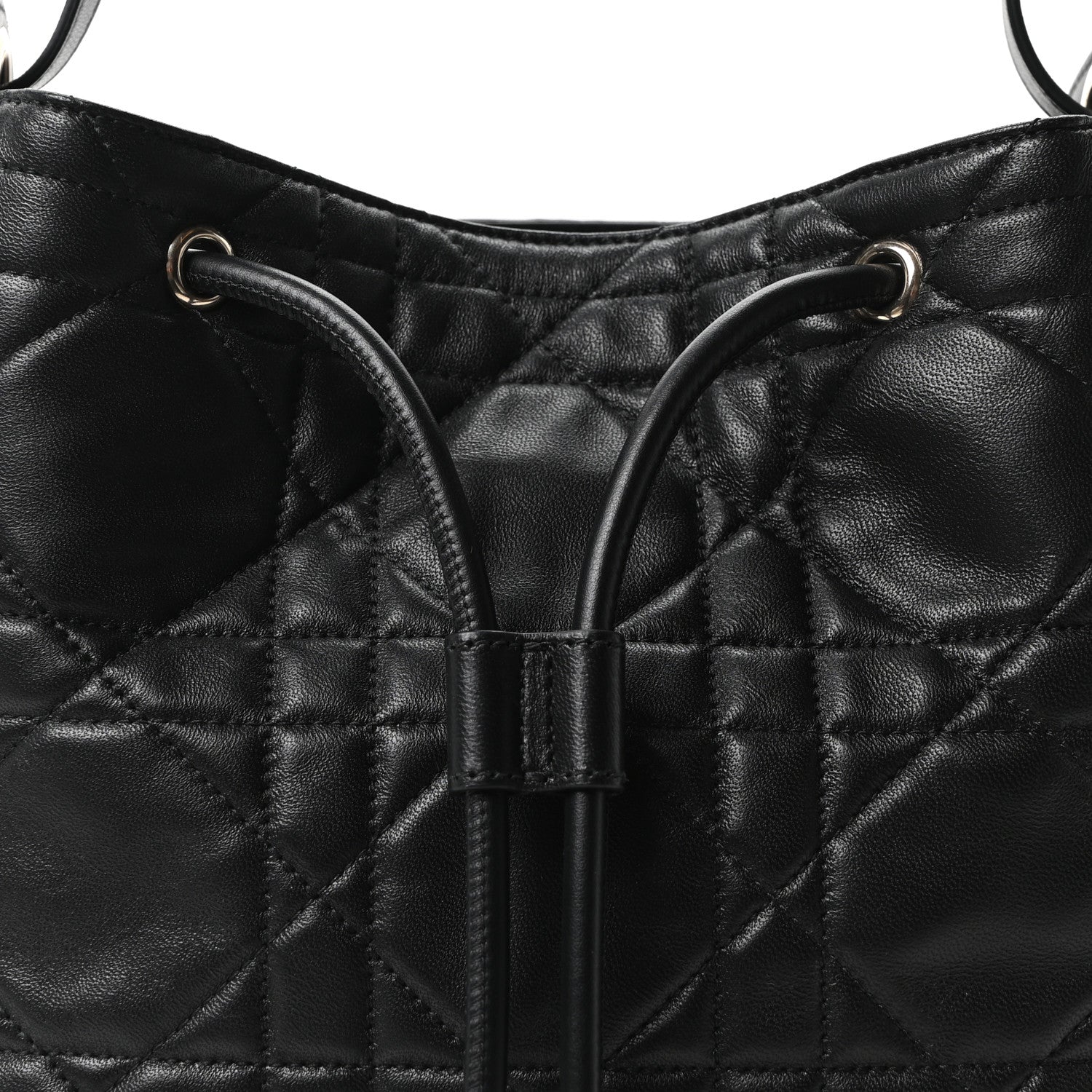 Christian Dior Calfskin Macrocannage Medium D-Motion Bag Black 8 of 10