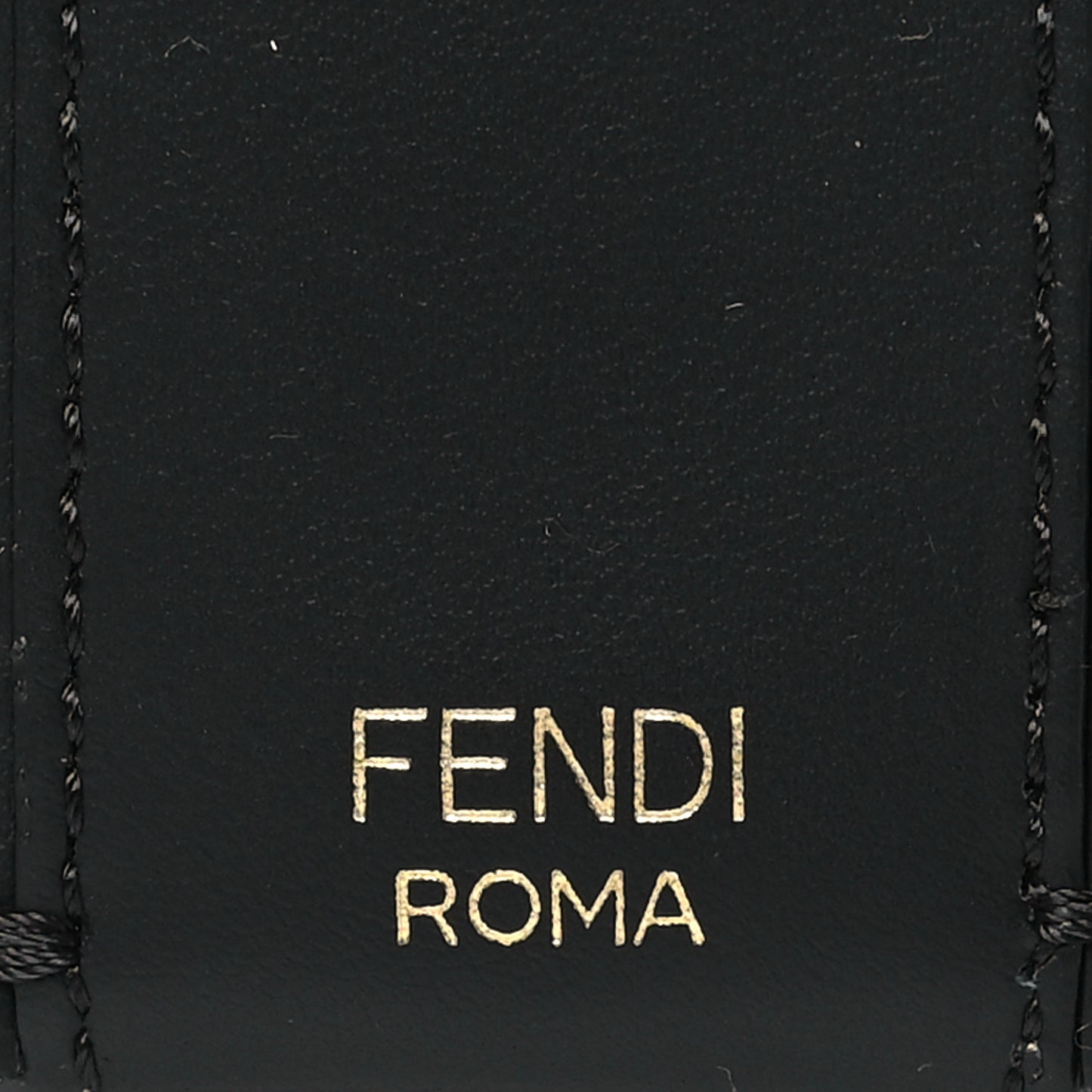 Glazed Fabric Vitello Century FF 1974 Stamp Patch Mini Peekaboo Defender Cover Mogano Panna Black