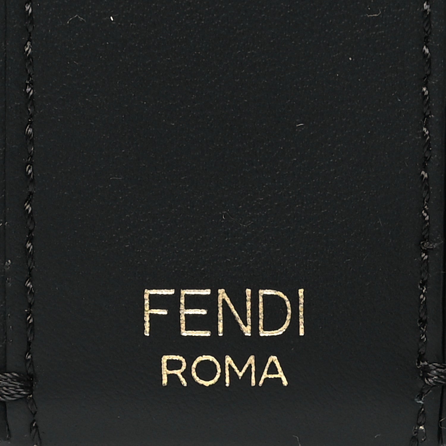 Fendi Glazed Fabric Vitello Century FF 1974 Stamp Patch Mini Peekaboo Defender Cover Mogano Panna Black 6 of 10