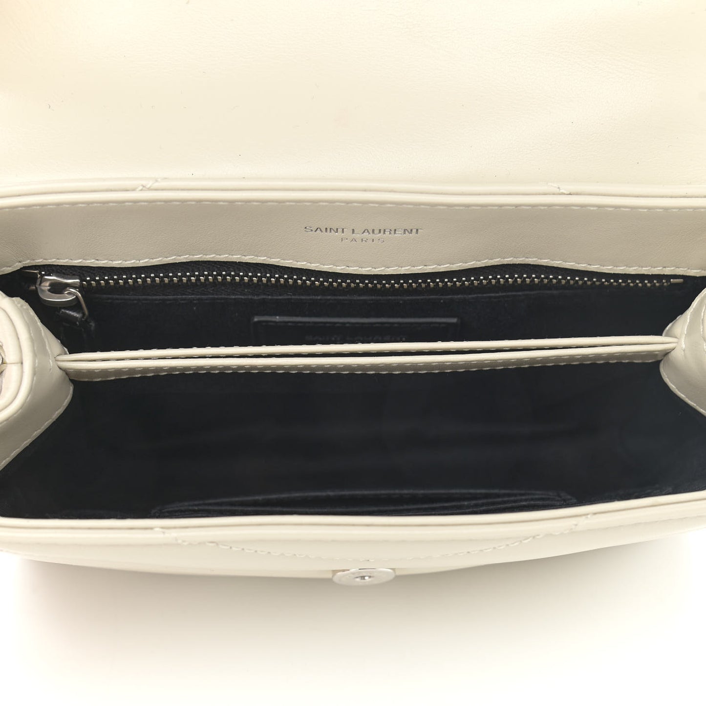 Calfskin Y Quilted Monogram Toy Loulou Crossbody Bag Ivory