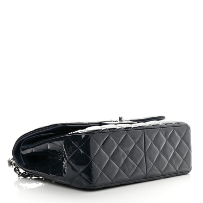 Chanel Patent Quilted Jumbo Double Flap Navy 4 of 17