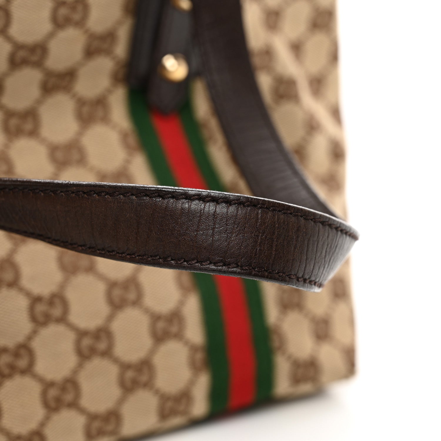 Gucci Monogram Medium Jolicoeur Tote Dark Brown 10 of 11