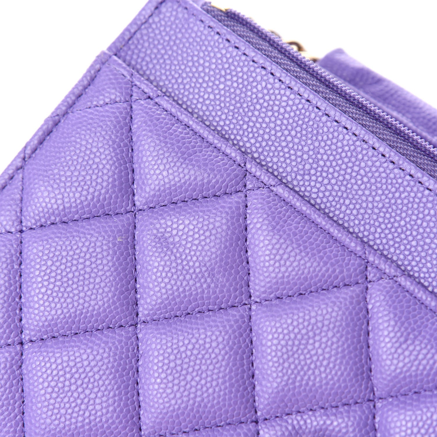 Chanel Caviar Quilted Wallet On Chain WOC Purple 9 of 14