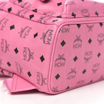 MCM Visetos Small Sprinkle Stud Stark Backpack Pink 6 of 8
