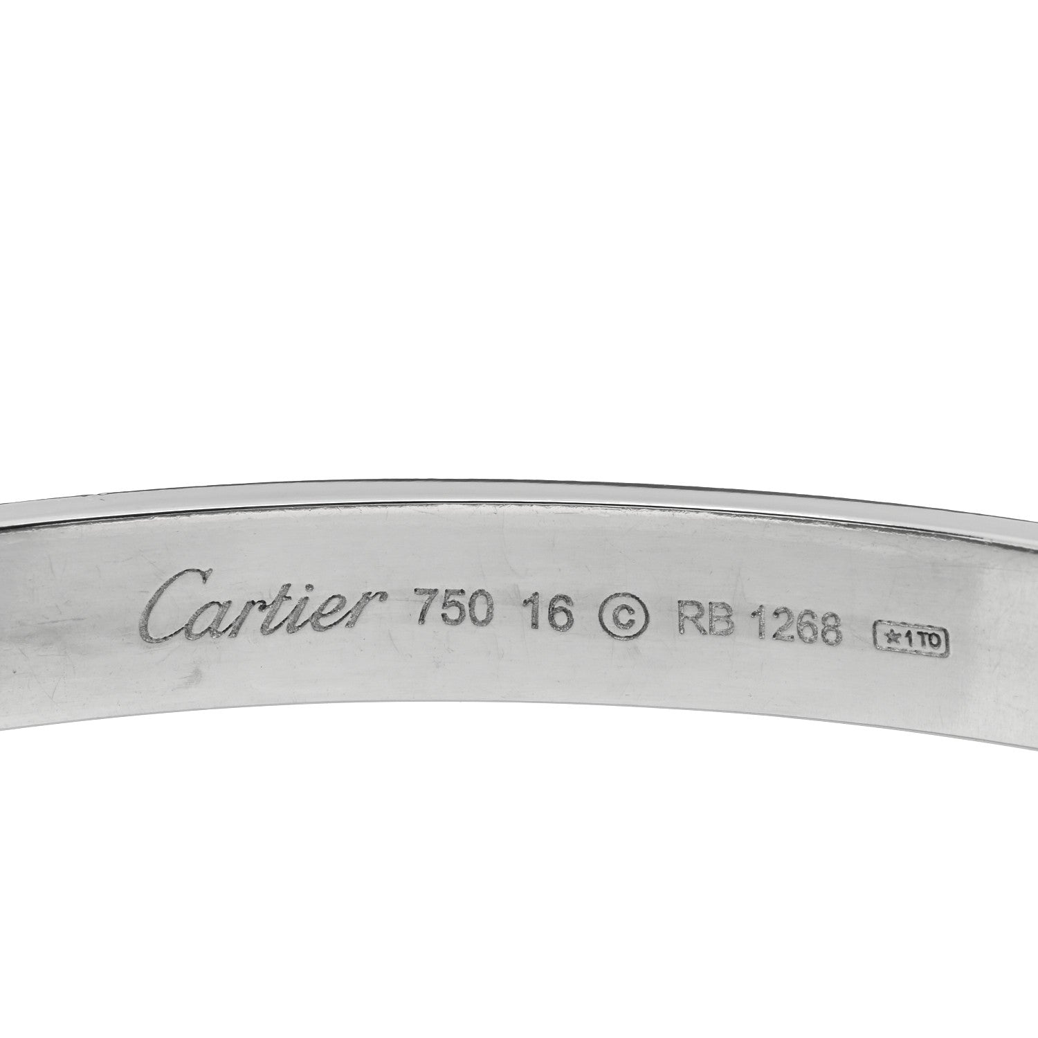 Cartier 18K White Gold LOVE Bracelet 16 3 of 3