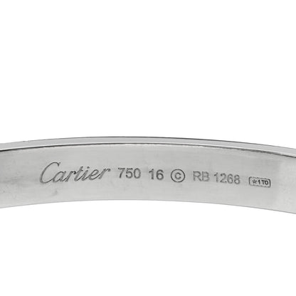 Cartier 18K White Gold LOVE Bracelet 16 3 of 3