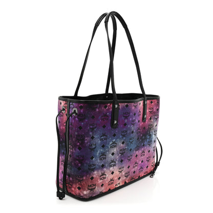 MCM Metallic Galaxy Visetos Medium Project Reversible Shopper Tote Black Multicolor 6 of 23