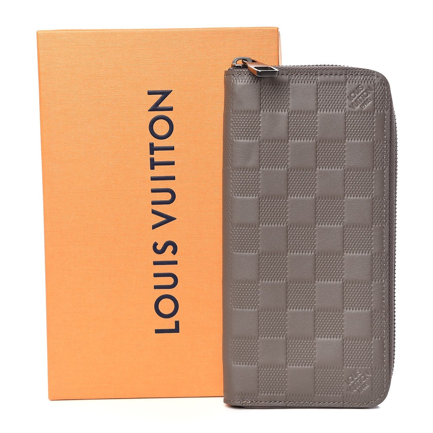 Damier Infini Zippy Vertical Wallet Granit
