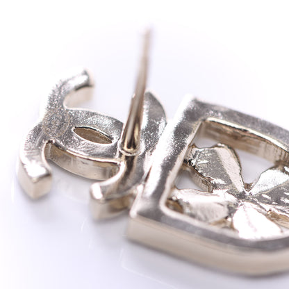 Chanel Crystal CC Sergeant Earrings Gold 4 of 5