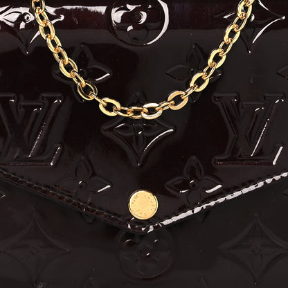 Louis Vuitton Vernis Pochette Felicie Chain Wallet Amarante 8 of 10