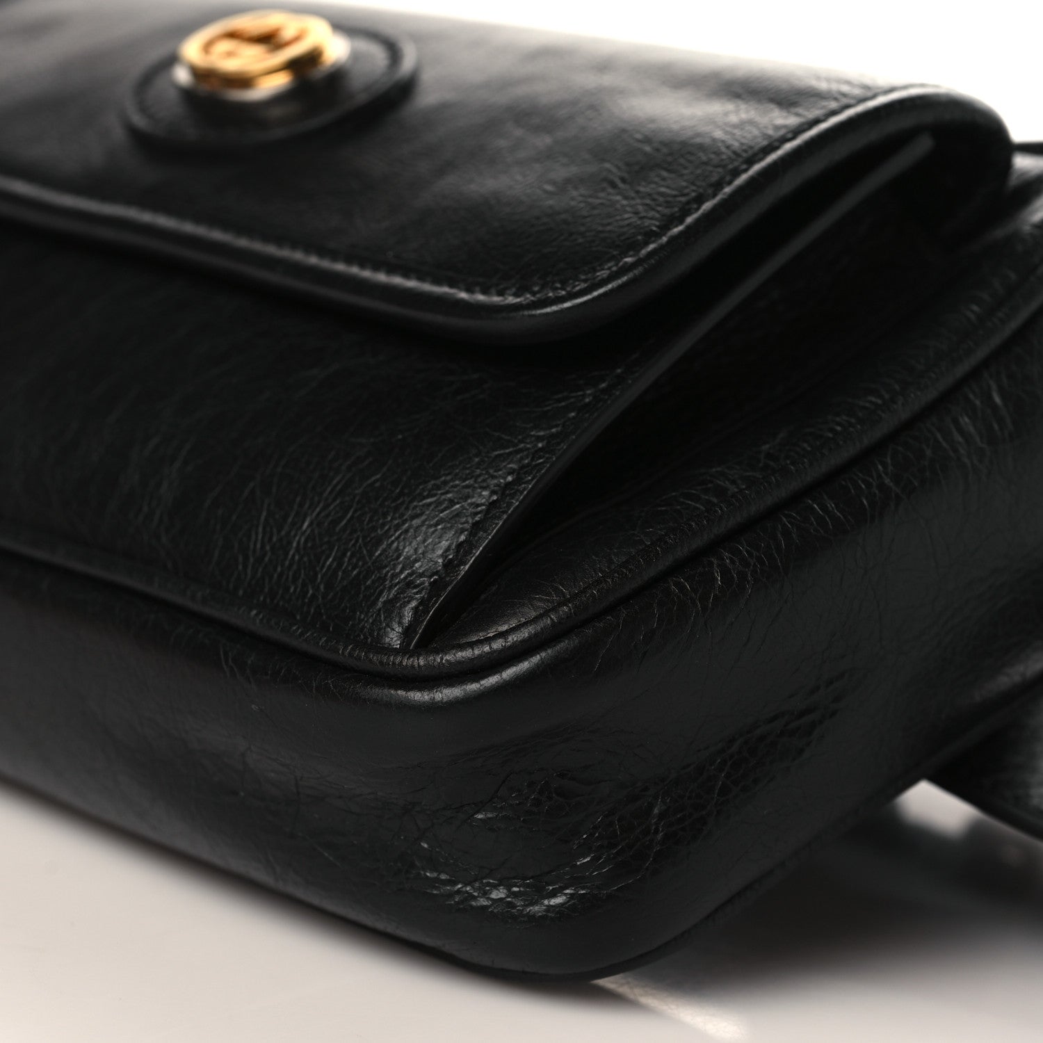 Gucci Fluffy Calfskin Morpheus Belt Bag 80 32 Black 9 of 10