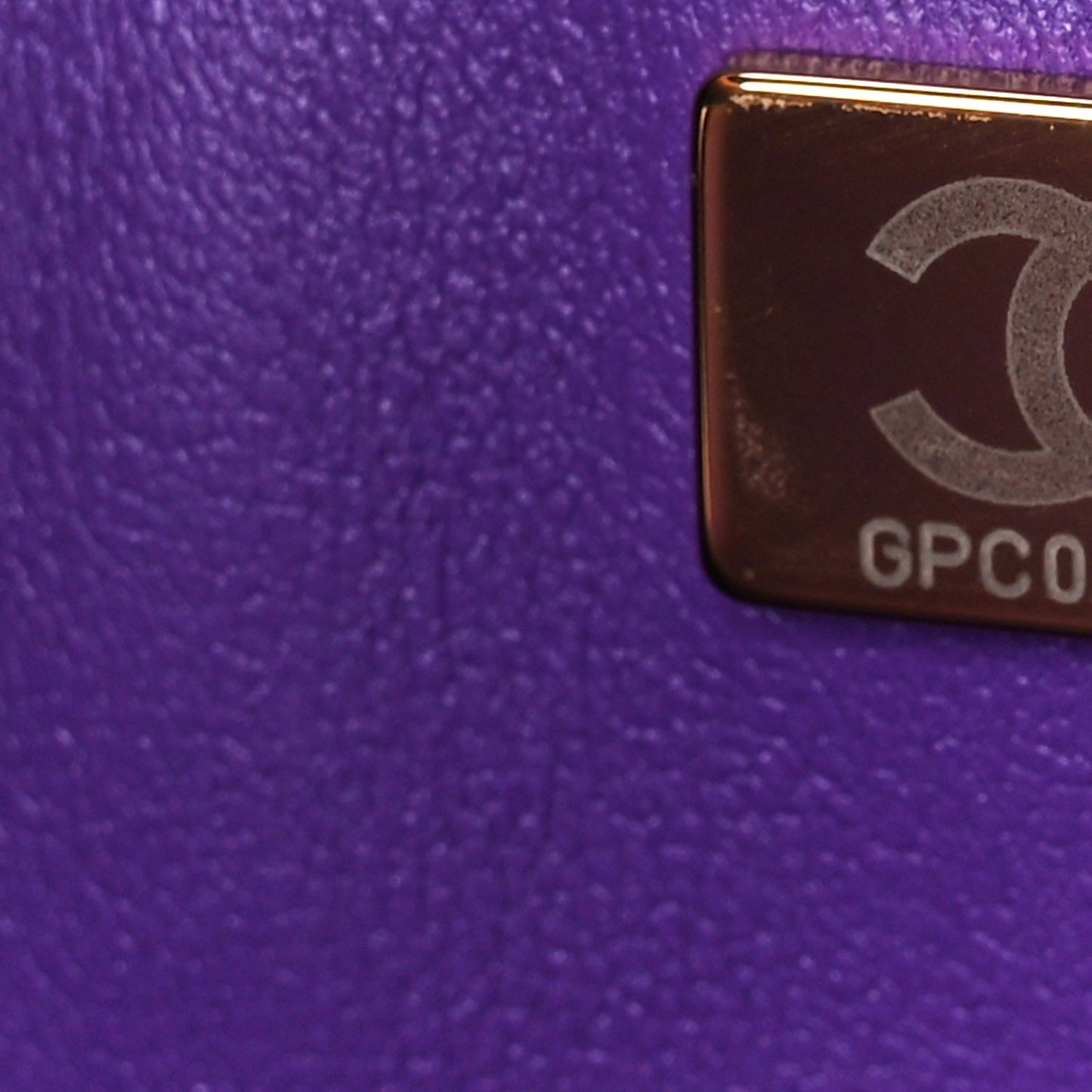 Caviar Quilted Jumbo Double Flap Purple