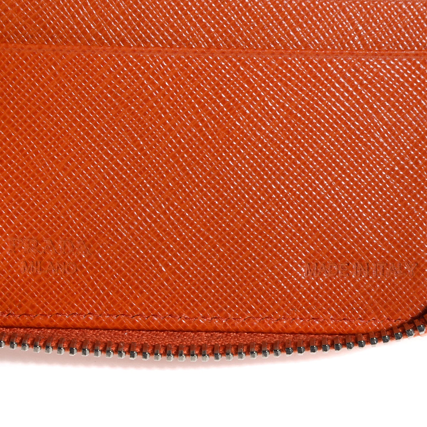 Saffiano Zip Around Portfolio Wallet Papaya