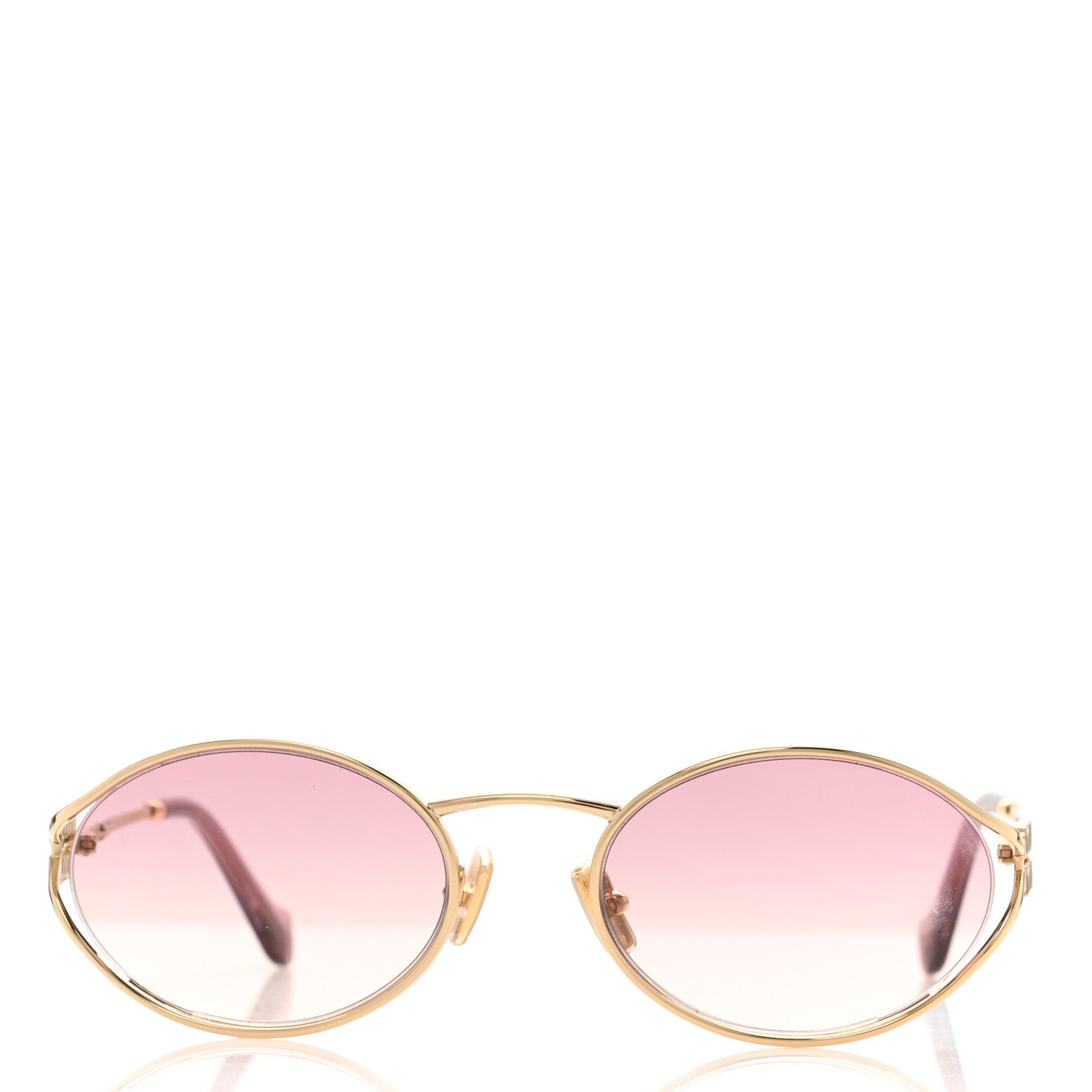 Miu Miu Metal Oval Sunglasses SMU52Y Gold 2 of 8