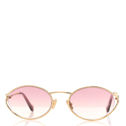 Miu Miu Metal Oval Sunglasses SMU52Y Gold 2 of 8
