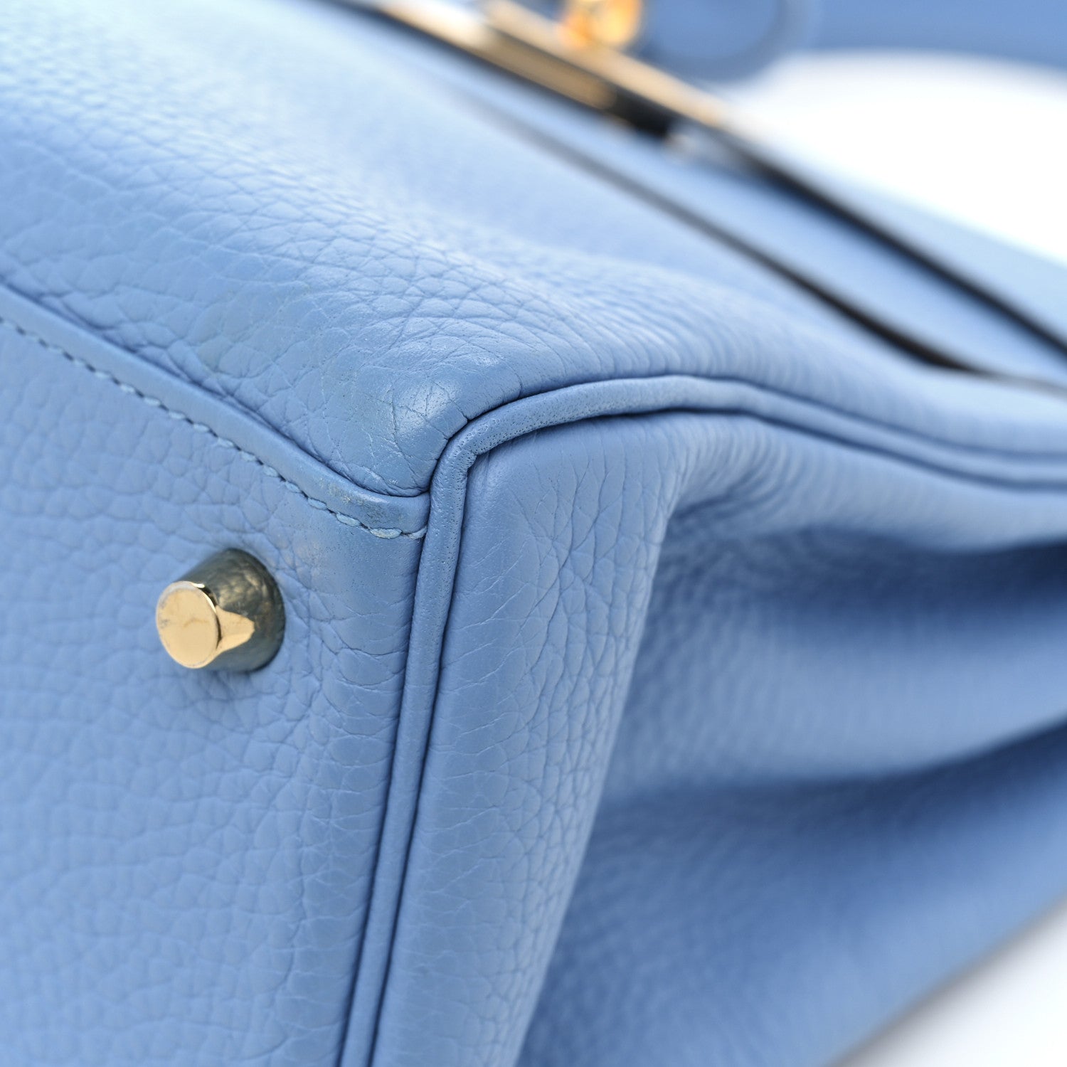 Hermes Taurillon Clemence Kelly Retourne 28 Bleu Paradise 10 of 12