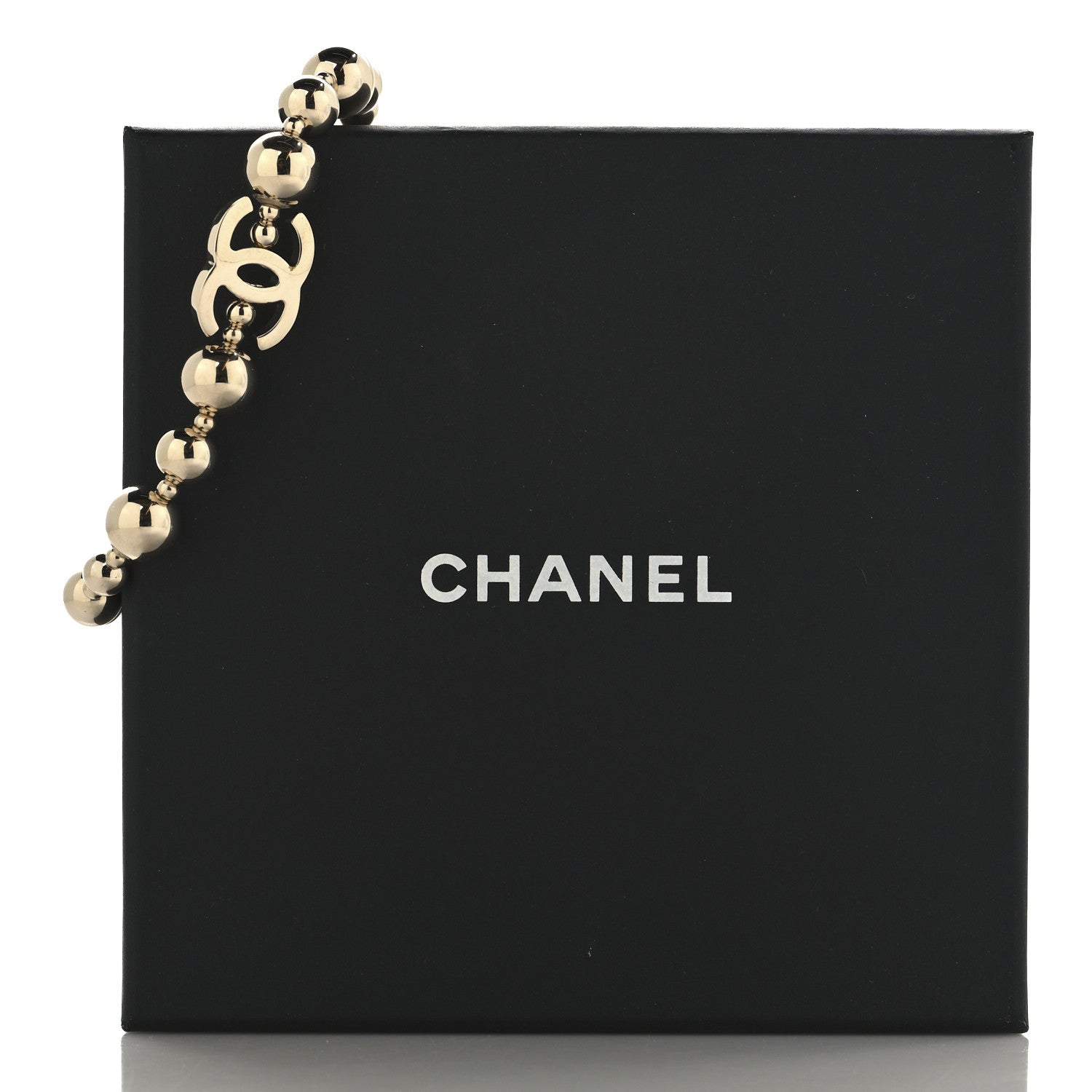 Chanel Metal Beaded CC Bracelet Gold 5 of 5