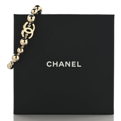 Chanel Metal Beaded CC Bracelet Gold 5 of 5