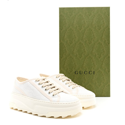Gucci GG Monogram Womens 1977 Tennis Platform 52mm Sneakers 37 Great White Mystic White 7 of 7