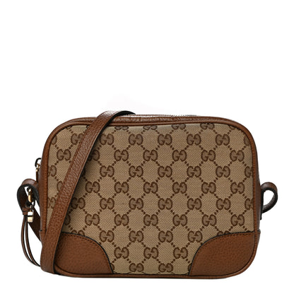 Gucci Monogram Mini Bree Messenger Bag Beige Tabacco 1 of 13