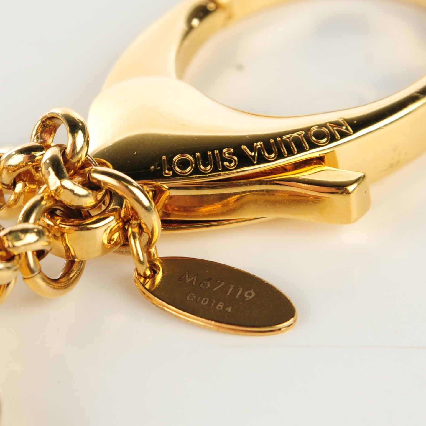 Fleur De Monogram Bag Charm Dore