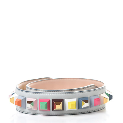 Fendi Vitello Dolce Plexiglass Bi-Color Studded Strap You Grigio Perla Plaster Multicolor 2 of 4