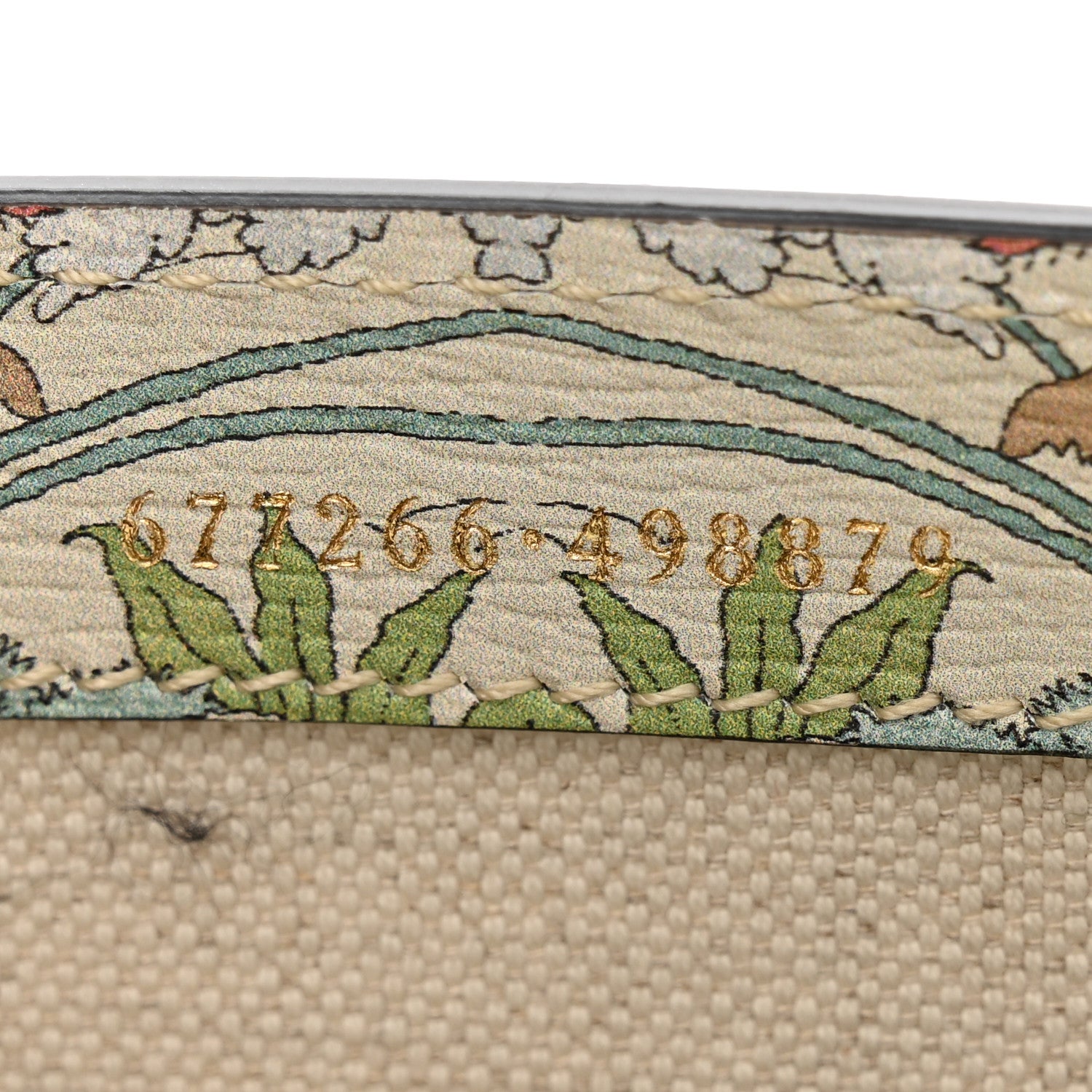 Gucci New Shangai Calfskin Tiger Savanah Web Mini Horsebit 1955 Shoulder Bag Chalky White Multicolor 7 of 13