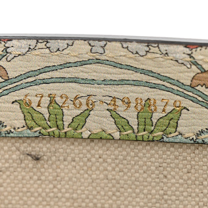 Gucci New Shangai Calfskin Tiger Savanah Web Mini Horsebit 1955 Shoulder Bag Chalky White Multicolor 7 of 13