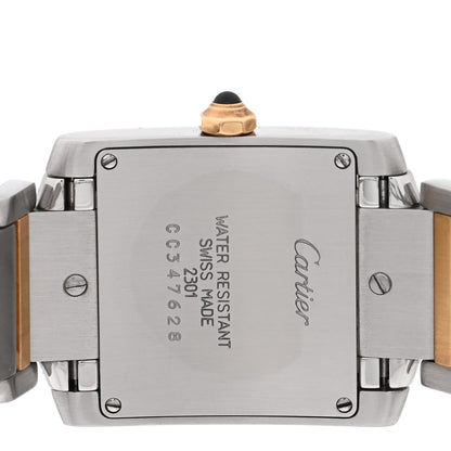 Cartier Stainless Steel 18K Yellow Gold 25mm Tank Francaise Quartz Watch 4 of 5