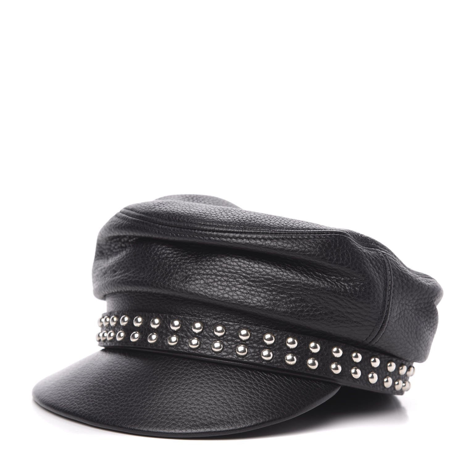 Gucci Calfskin Studded Cellarius Hat L Black 1 of 6