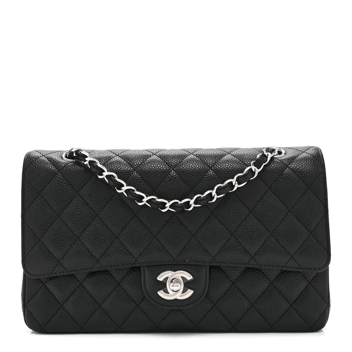 Chanel Caviar Quilted Medium Double Flap Black 1 of 10
