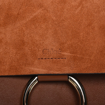 Chloe Suede Calfskin Small Faye Shoulder Bag Tobacco 6 of 7