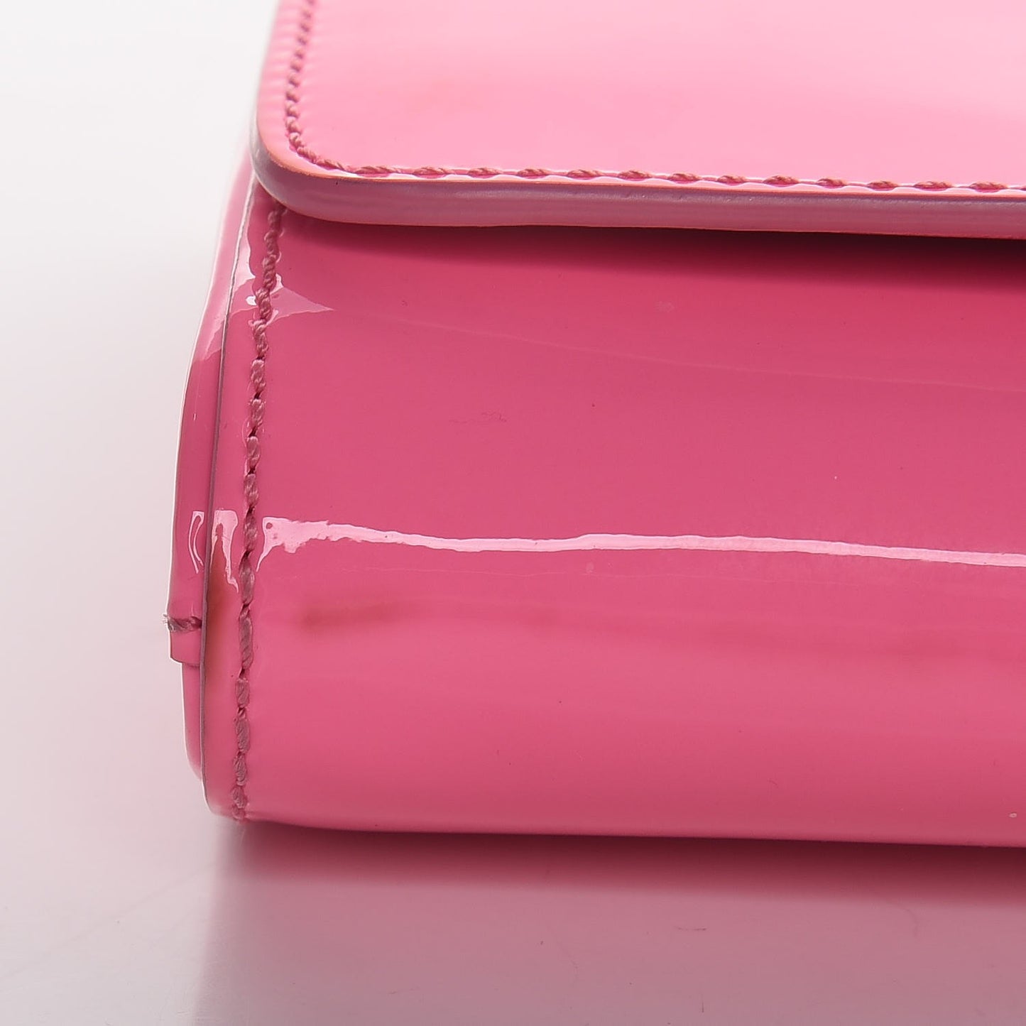 Patent Palazzo Medusa Chain Evening Bag Pink