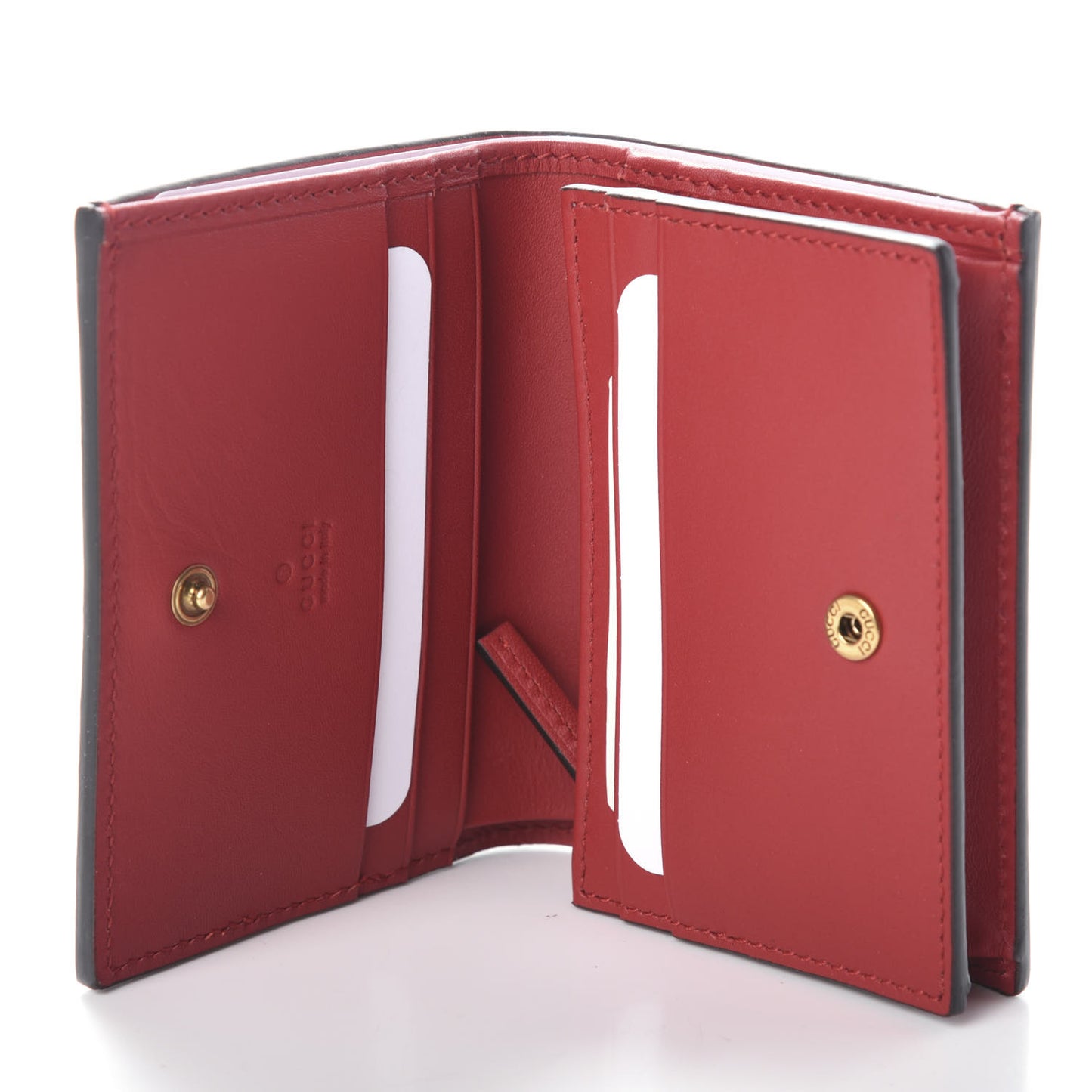 Calfskin Queen Margaret Card Case Wallet Blue Agata Hibiscus Red Mystic White