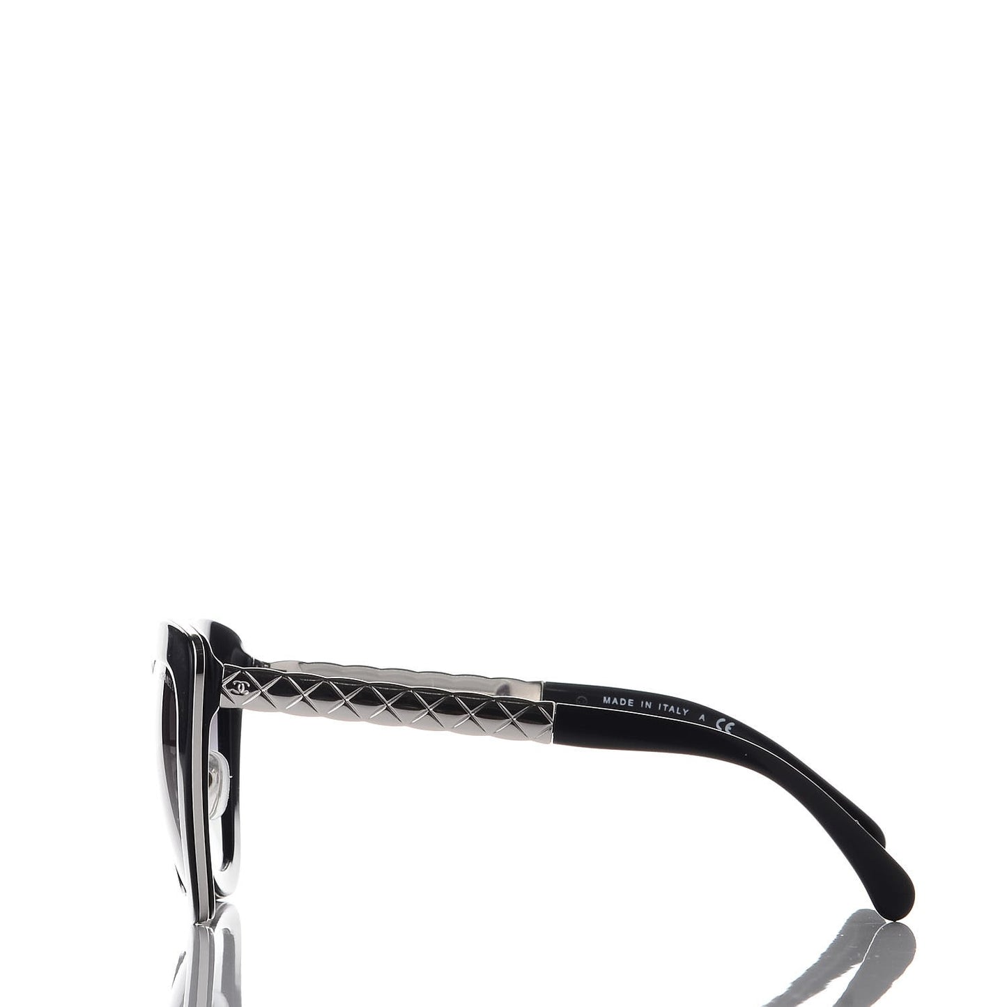 Cat Eye Quilted Sunglasses 5368 Black
