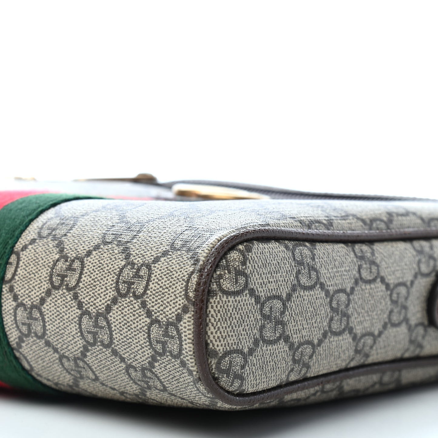 GG Supreme Monogram Web Small Ophidia Messenger Bag Brown
