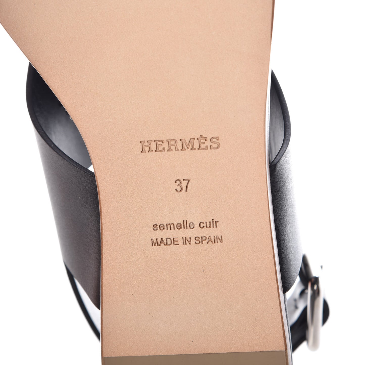 Calfskin Kola Sandals 37 Black
