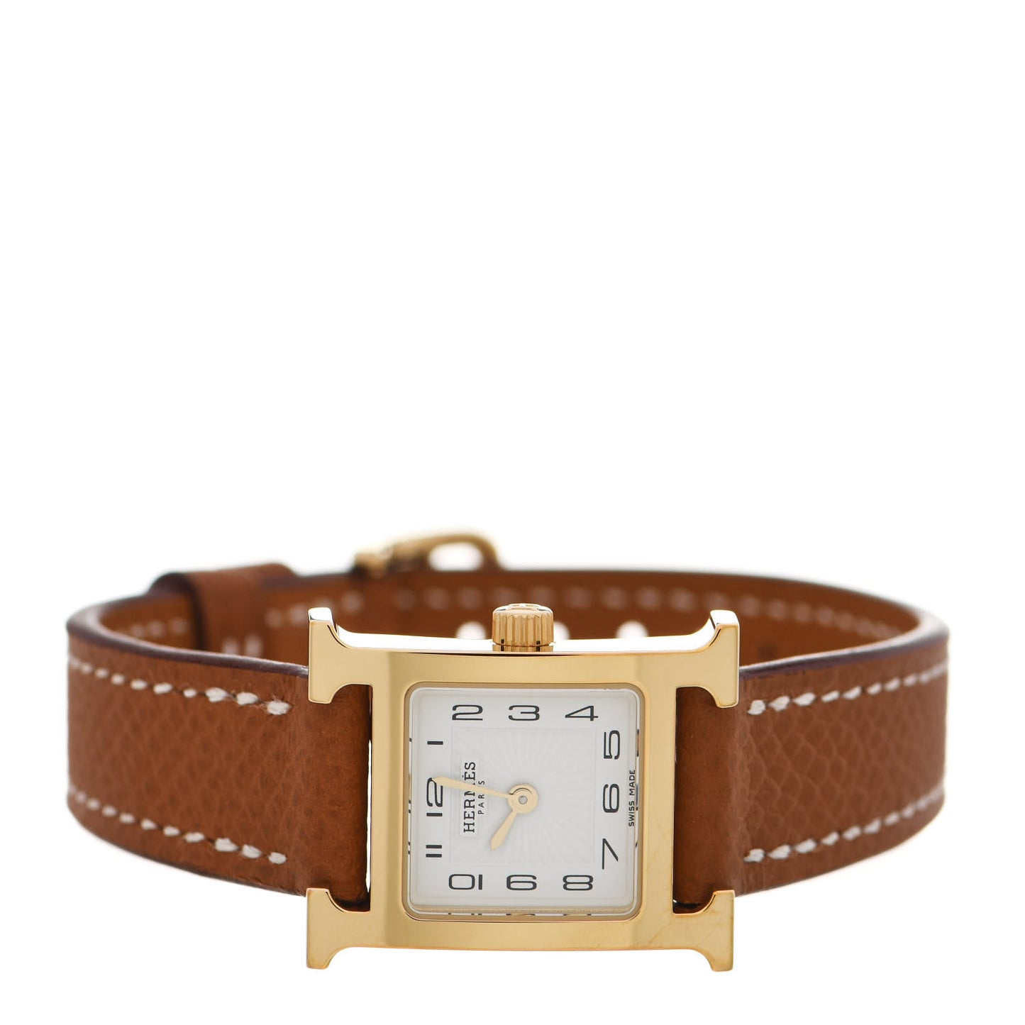 Stainless Steel Epsom 17.2mm Heure H Hour Quartz Watch Gold