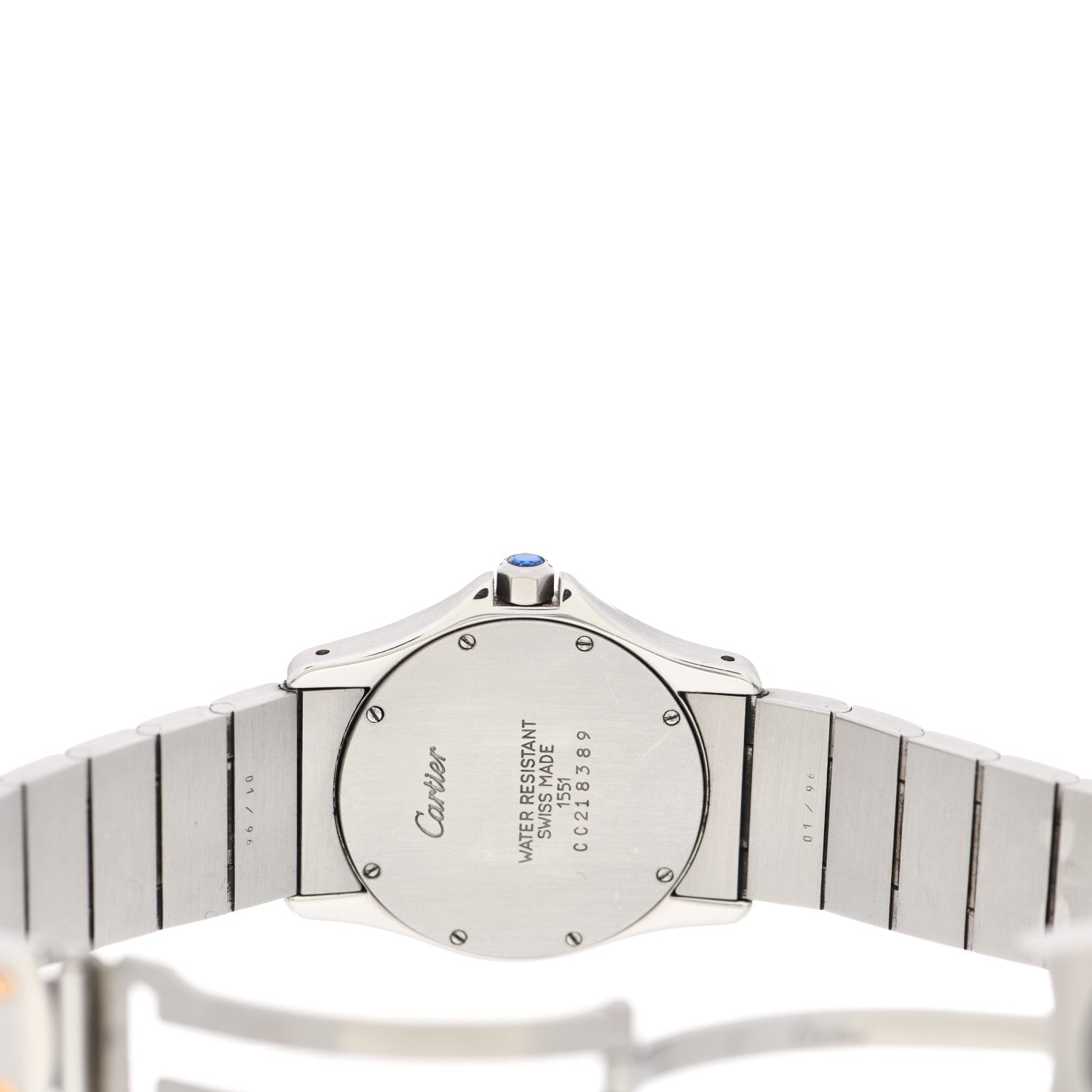 Cartier Stainless Steel 18K Yellow Gold 33mm Santos Ronde Quartz Watch 4 of 4