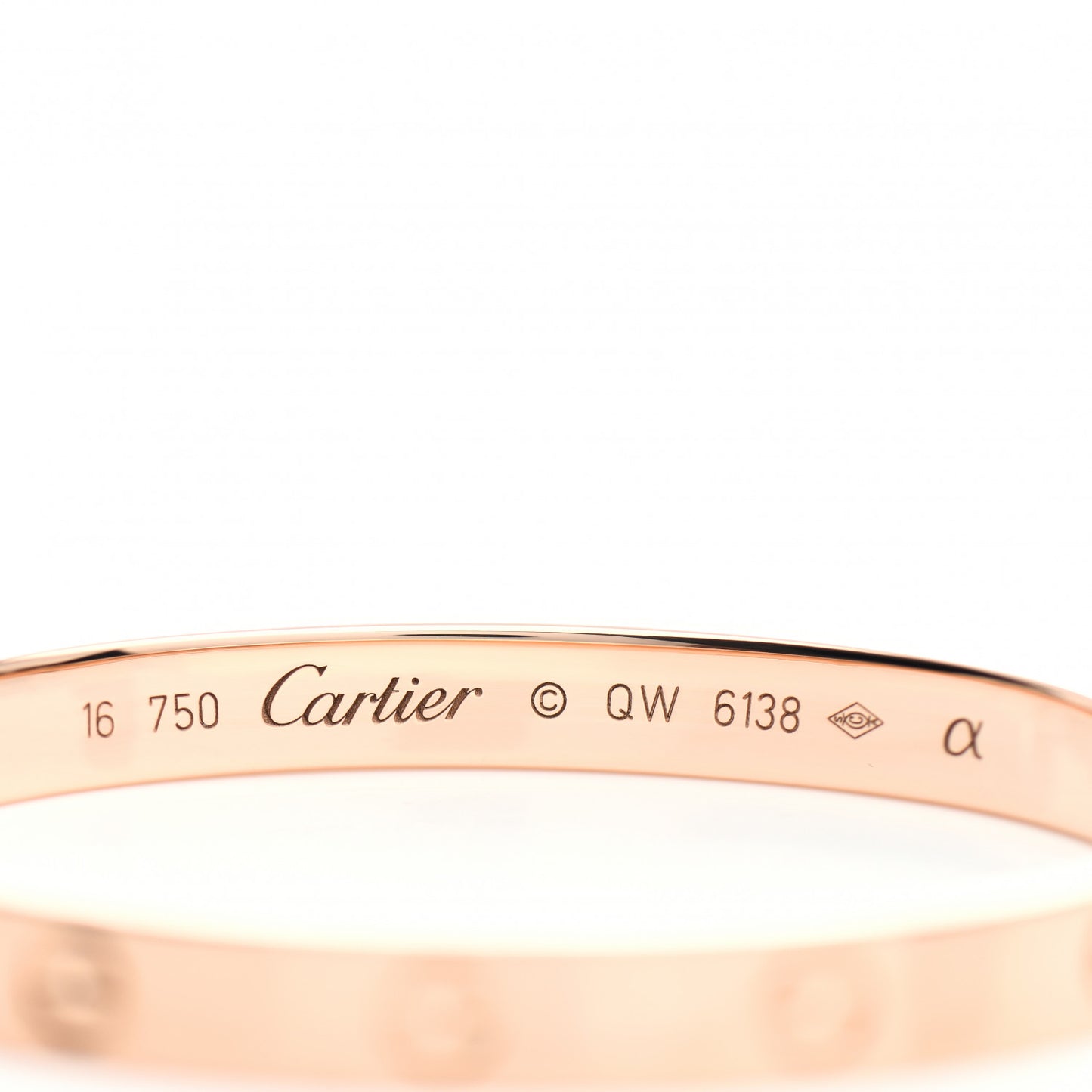 18K Pink Gold LOVE Bracelet 16