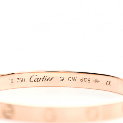Cartier 18K Pink Gold LOVE Bracelet 16 4 of 4