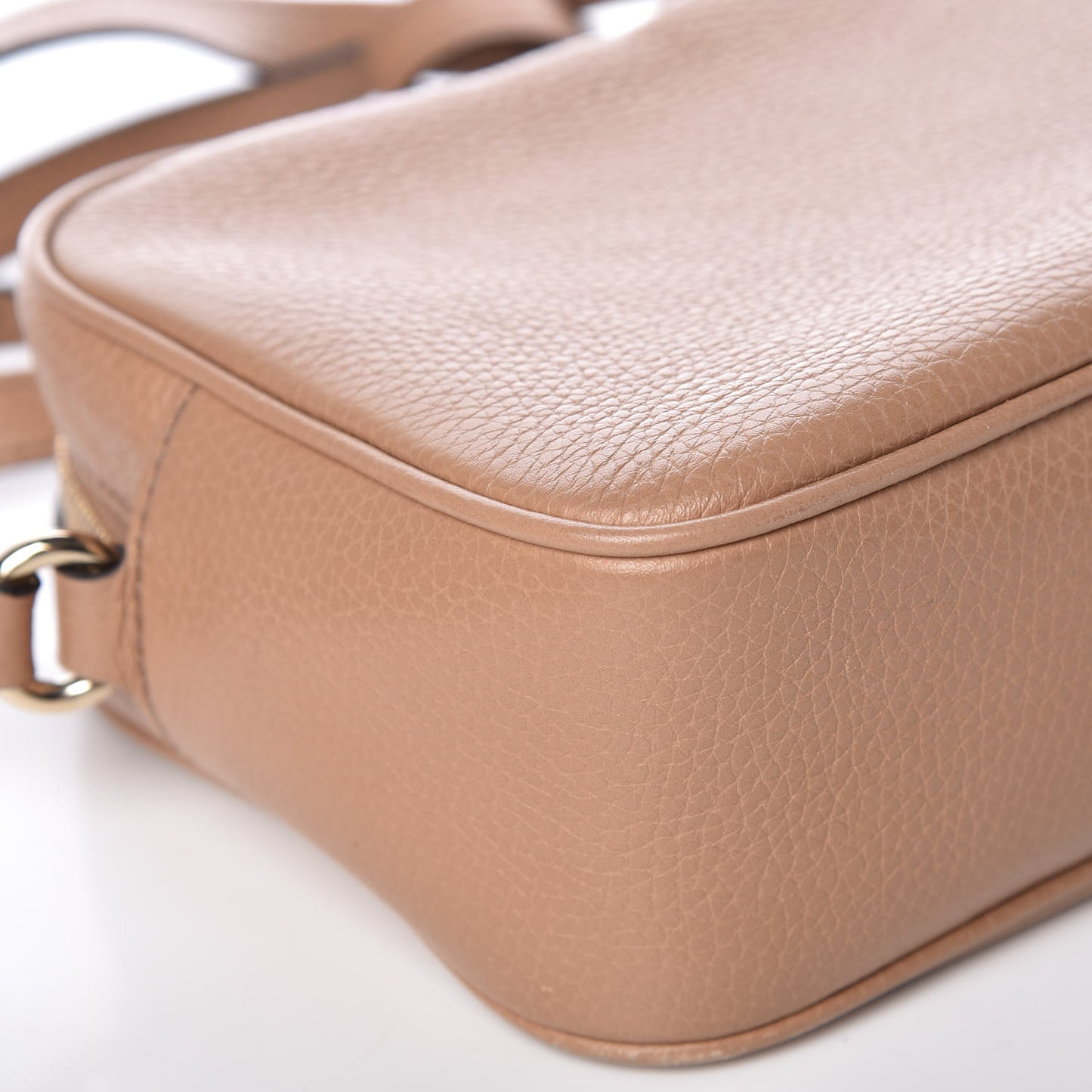 Pebbled Calfskin Small Soho Disco Bag Rose Beige