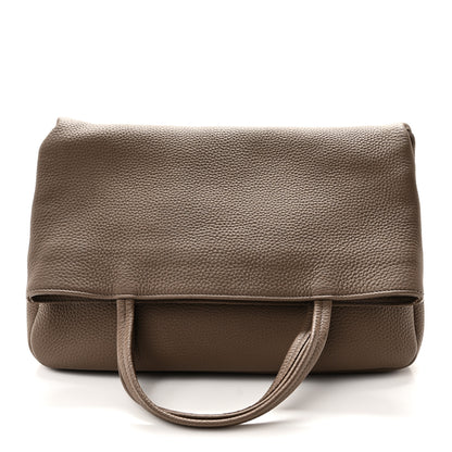 The Row Matte Grained Calfskin Everett Tote Taupe 1 of 9