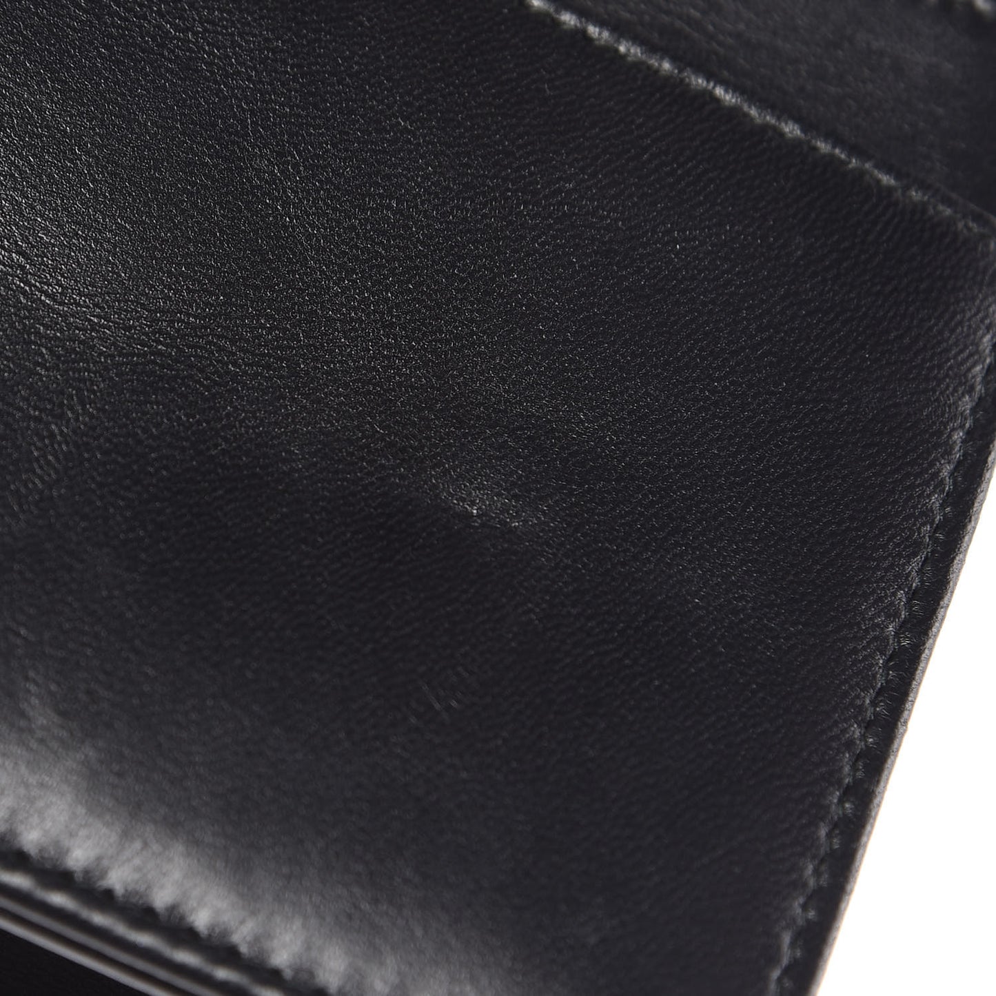 Lambskin Camellia Crystal Wallet on Chain WOC Black